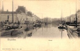 Bruxelles - Canal (Quai à La Chaux Hier Et Aujourd'hui.., Rare, Précurseur, Péniche, Woonboot, Barge, Sel Cérébos) - Navegación - Puerto