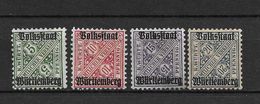 LOTE 1438  ///   ALEMANIA - WURTEMBERG      YVERT Nº: 102+104/106 *MH - Mint