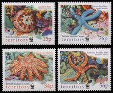 B.I.O.T. 2001 - Faune Marine, étoiles De Mer, Wwf - 4 Val Neufs // Mnh - Territoire Britannique De L'Océan Indien