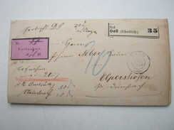 1879 , Paket-Nachnahmebrief Aus Hall - Storia Postale