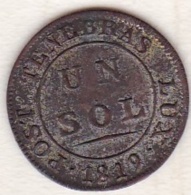 Canton De Genève.  1 Sol 1819 . KM#  119 - Monetair Systeem 1814-1838