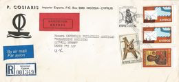 Cyprus 1979 Nicosia EUROPA CEPT Postal Transport Registered Express Cover - 1979