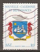 NOUVELLE  CALEDONIE     -     1984 .   Y&T N° 486 Oblitéré.    Armoiries De Nouméa. / Bateau  /  Voilier - Used Stamps