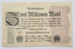 BILLET - ALLEMAGNE - REPUBLIQUE DE WEIMAR - P.103 - 2 MILLION DE MARK - 09/08/1923 - UNIFACE - 2 Millionen Mark