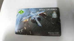 United Kingdom(btg540)royal Air Force Harrier (5units)(505e)tirage1.000mint1card Prepiad Free(price Card Cataloge8.00£ - Avions