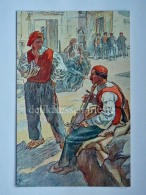 DALMAZIA CROAZIA Narodne Nošnje Srednje Dalmacije Costumi Popolari Toncic Sorinjski AK Old Postcard 3 - Croatia