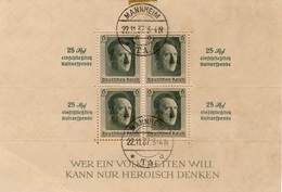 DR+ Deutsches Reich 1937 Mi Bl. 9 - 648 Kulturförderung - Blocs