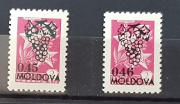 MOLDAVIE Emission Provisoire.  Vigne, Raisin.  2 Valeurs. MNH ** Neuf Sans Charniere - Wines & Alcohols