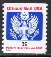 USA 2006 OFFICIAL 39c Coil Stamp, MNH (SG O4544b) - Neufs
