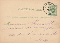 BELGIQUE Carte Postale De LIEGE Du 4 Oct 1882 - 1883 Léopold II