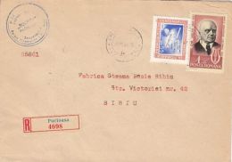 METRIC SYSTEM, JEAN SIBELIUS, COMPOSER, STAMPS ON REGISTERED COVER, 1967, ROMANIA - Briefe U. Dokumente