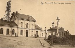 FONTAINE-L'EVEQUE - La Gare Et Le Monument.Edit.: O. Duvivier-Cheruy. - Fontaine-l'Evêque