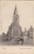 Thuin Eglise La Ville Basse Hainaut Henegouwen Animee Geanimeerd (En Très Bon Etat) - Thuin