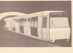 Carte Premier Jour Anniversaire Du Métropolitan De Paris Le 10 Juin 1975: Maquette Futur Matériel à Roues Métalliques - Métro