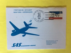 USA First Sas DC -10 Fligth New York / Copenhagen SAS Scandinavian Airlines 22/10/1974 - Sonstige & Ohne Zuordnung