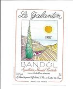 Etiquette De VIN - BANDOL Le Galantin 1987 - Vino Rosato