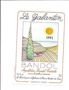 Etiquette De VIN - BANDOL Le Galantin 1991 - Roséwijn