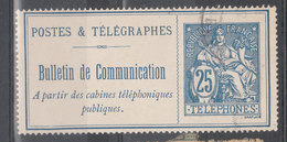 POSTES Et TELEGRAPHES Bulletin De Communication YT 24 Oblitéré - Telegraph And Telephone