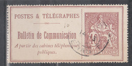 POSTES Et TELEGRAPHES Bulletin De Communication YT 26 Oblitéré - Telegraph And Telephone