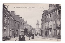 28 SAVENAY - Place Guépin Et Rue De L'Eglise - Savenay