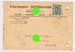 Eeklo / Eecloo 1936 GOETHALS  FILATURE  TISSAGE - Eeklo