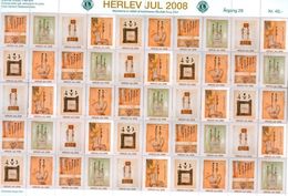 Denmark. Christmas Sheet Mnh 2008. Lions Club. Local Herlev. Paintings Art. - Feuilles Complètes Et Multiples