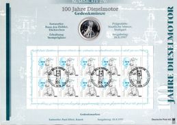 BRD, Numisblatt 2/1997 "100 Jahre Dieselmotor" - Autres & Non Classés