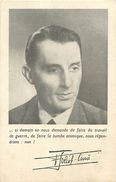 B-17.774 : DECLARATION DE FREDERIC JOLIOT-CURIE. CONGRES MONDIAL DES PARTISANS DE LA PAIX - Nobelpreisträger