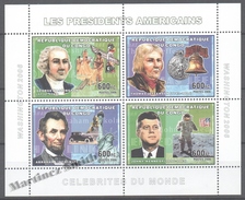 Democratic Republic Of Congo 2006 Yvert 1765-68, Personality. American Presidents - Sheetlet - MNH - Mint/hinged