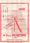 63-SAINTE SUZANNE-PIERRE BRUNETIERE LA SERPENTINE-VERITABLE PAPIER JAPON-75-PAPETERIE DU PROGRES-31 RUE COQUILLIERE-1906 - Printing & Stationeries