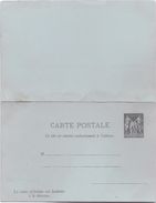 France Entiers Postaux - 10 C Noir - Type Sage - Carte Postale Avec Réponse Payée -  Neuf - B/TB - Standard Postcards & Stamped On Demand (before 1995)