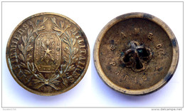 Bouton IFIRMIERS MILITAIRES. Modèle 1871. III°République. Bronze. 22 Mm - Boutons