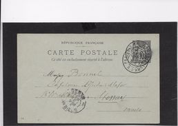 France Entiers Postaux - 10 C Noir - Type Sage - Carte Postale  -  Oblitéré - Standaardpostkaarten En TSC (Voor 1995)