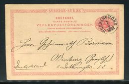 Suède - Entier Postal De Helsingborg Pour L 'Allemagne En 1891 - Ref N 157 - Postwaardestukken