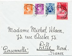 673/25 - Lettre TP Cérès Mercure Et Expo 1935 BRUXELLES QL 1935 Vers LILLE France - TARIF EXACT 1 F 75 - 1932 Cérès Et Mercure