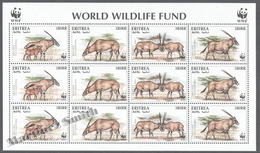 Eritrea - Erythree 1996 Yvert 282-85, Fauna Protection, WWF, Oryx Gazella Beisa - Sheetlet - MNH - Eritrea