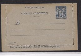 France Entiers Postaux - 15 C Bleu - Type Sage - Carte-lettre -  Neuf - Cartes-lettres