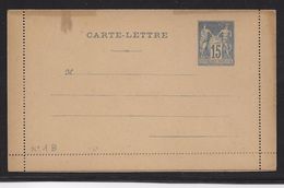 France Entiers Postaux - 15 C Bleu - Type Sage - Carte-lettre -  Neuf - Cartes-lettres