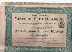 Mines De FEDJ El ADOUM - 1912 - Textiel