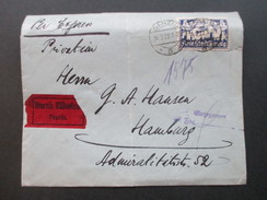 Danzig 1922 Eilboten / Expres Beleg Danzig Hotel Reichshof - Hamburg Nr. 70 Flugpostmarke EF Eingegangen Mit Zug.... - Cartas & Documentos