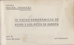 Delcampe - Espagne - Santander - Region Lebaniega - Village De Potes  - Ski Folklore Hostal - Carnet 10 Vues - Cantabria (Santander)