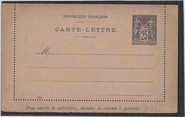France Entiers Postaux - 25c Noir Sur Rose - Type Sage - Carte-lettre  - Neuf - Letter Cards