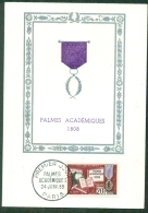 CM-Carte Maximum Card # 1959-France #Palmes Académiques (N° 1190) # Paris  # Edition  BD (LIQUIDATION) - 1950-59
