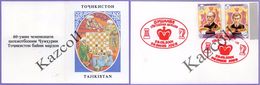 Tajikistan 2001. Chess. World Champions. Botvinnik. Fisher. Booklet 177-178 - Tadjikistan