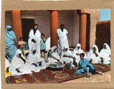 MAURITANIE  REPUBLIQUE ISLAMIQUE DE MAURITANIE Heure Du Thé  Trés Animée CPSM Grd Format Année 1960 - Mauretanien