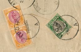 MALAYA Registered Letter 9614, Ipoh To South India, Via Singapore, 16 Aug 1952 (M21) - Perak