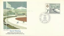 Yugoslavia 1983 Sarajevo Winter Olympics, Souvenir Cover, Speed Skating - Winter 1984: Sarajevo