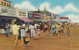 Rehobeth Beach Delaware, Boardwalk Scene Business Signs C1950s Vintage Postcard - Sonstige & Ohne Zuordnung