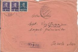 6034FM- KING MICHAEL STAMPS ON COVER, CENSORED CARACAL NR 2, WW2, 1944, ROMANIA - Lettres & Documents