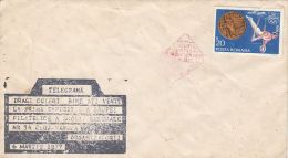 6038FM- CLUJ NAPOCA 14TH SCHOOL PHILATELIC EXHIBITION, SPECIAL COVER, GYMNASTIC STAMP, 1977, ROMANIA - Lettres & Documents